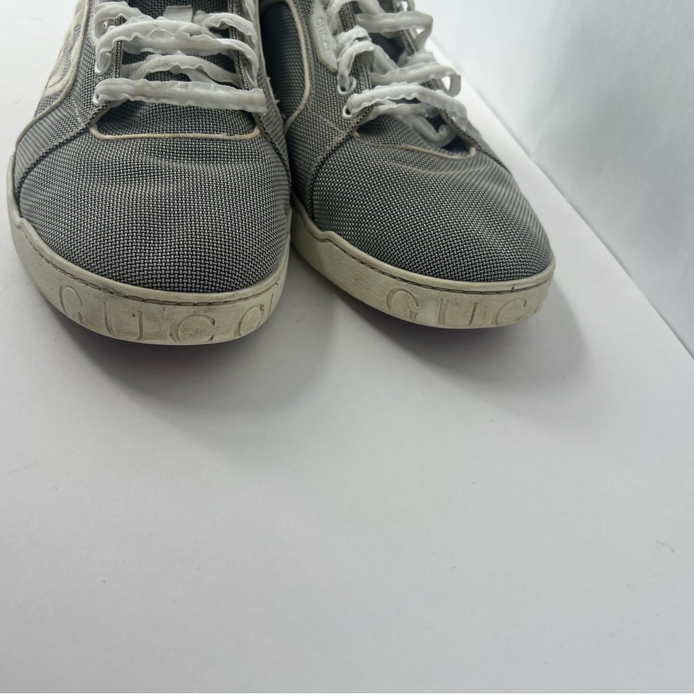 Gucci Gray and Cream High-Top Sneakers - Picture 10 of 17